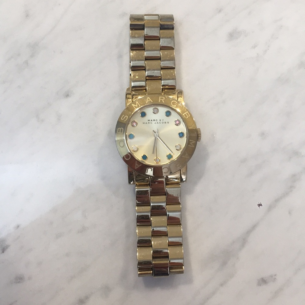 Gold Marc by Marc Jacobs watch.